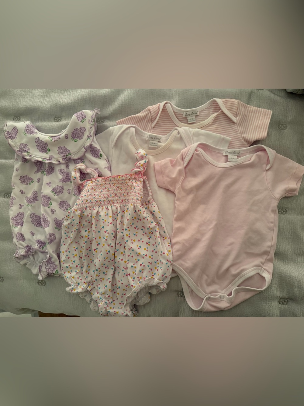 Kissy Kissy 3-6M onsies